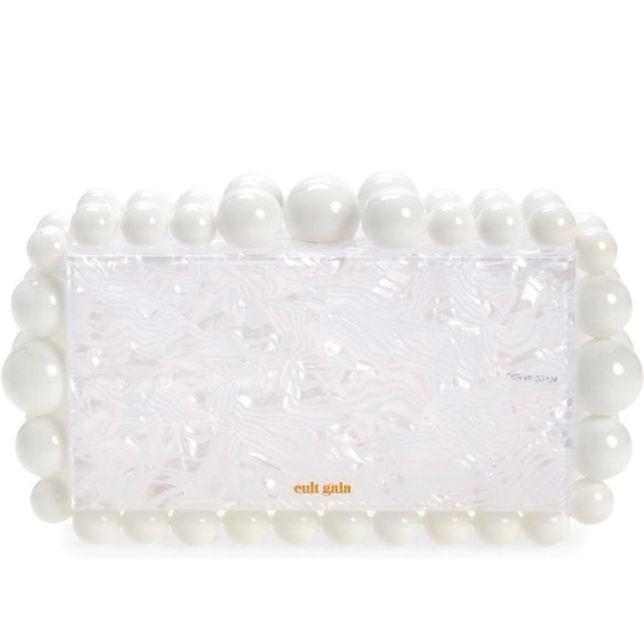 cult gaia Handbags - Cult Gaia Eos Beaded Acrylic Box Clutch